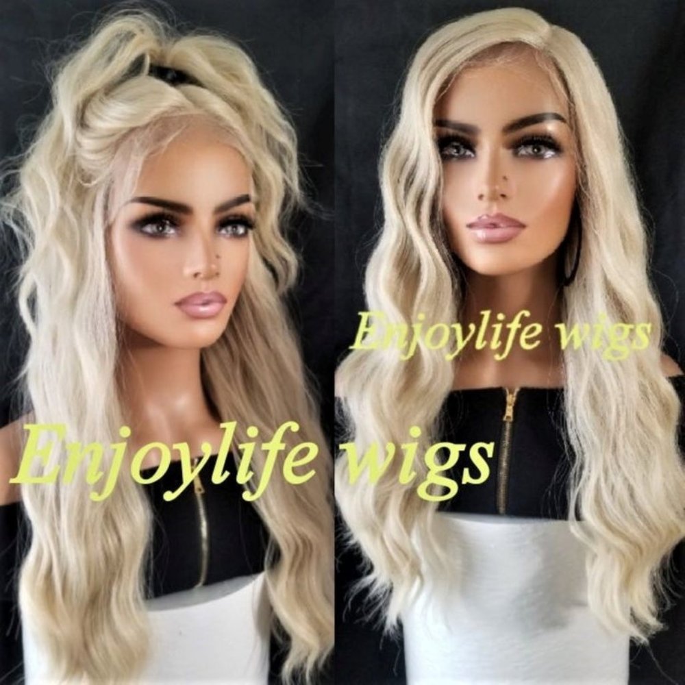 celebrity blonde wavy h.d lace wig
